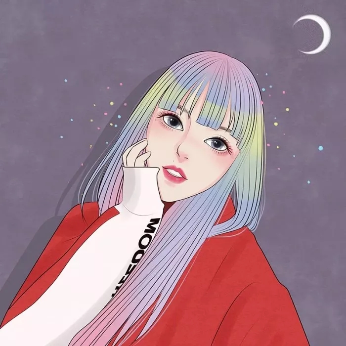 中性头像手绘森系,头像创意个性独特原宿手绘