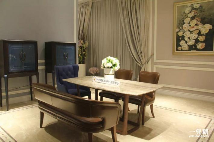 纯天然大理石餐桌黑白灰,大户型大理石餐桌推荐