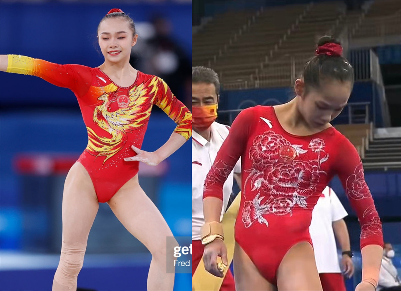 朱雪莹比赛服,东京奥运蹦床冠军朱雪莹晒金牌