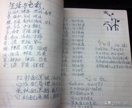 8090年代的日记本,80年代的生活日记