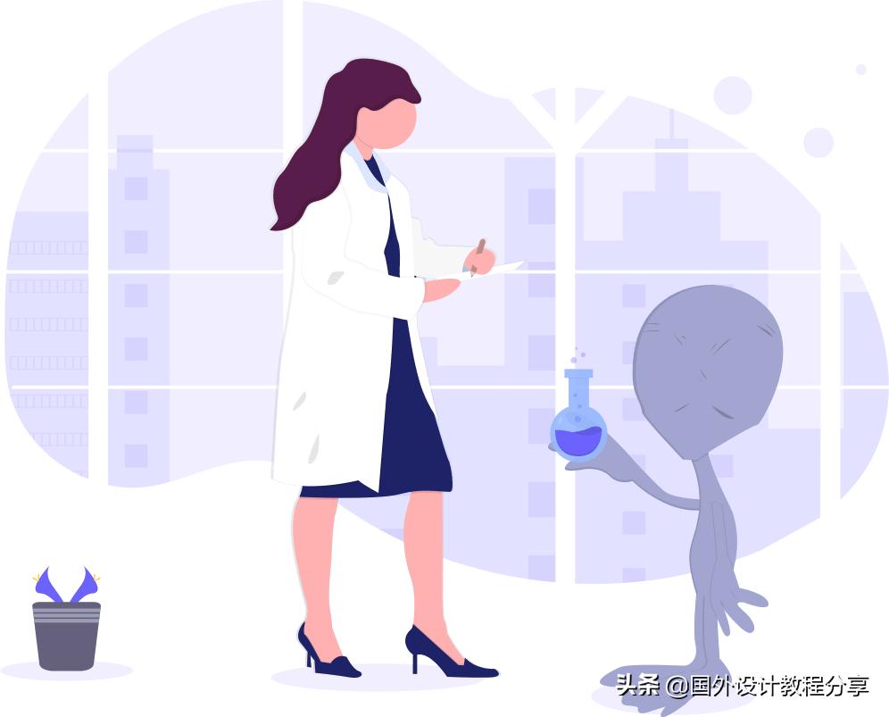 扁平矢量插画色彩教程,扁平矢量家具插画