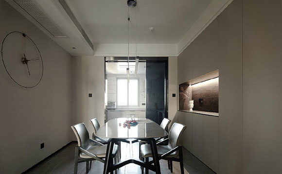 金属灰背景墙效果图,灰色装修风格现代简约电视背景墙