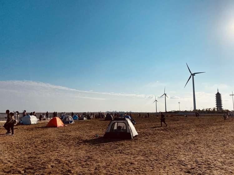 上海沙滩景区,上海奉贤海湾沙滩