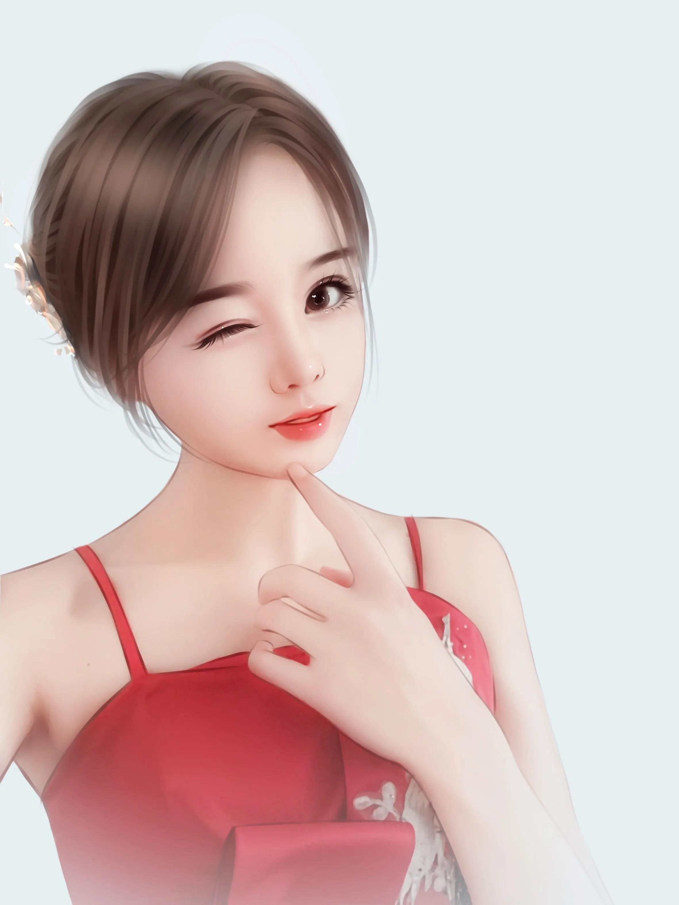 可爱的芭比娃娃手绘头像,换一换你的微信头像吧