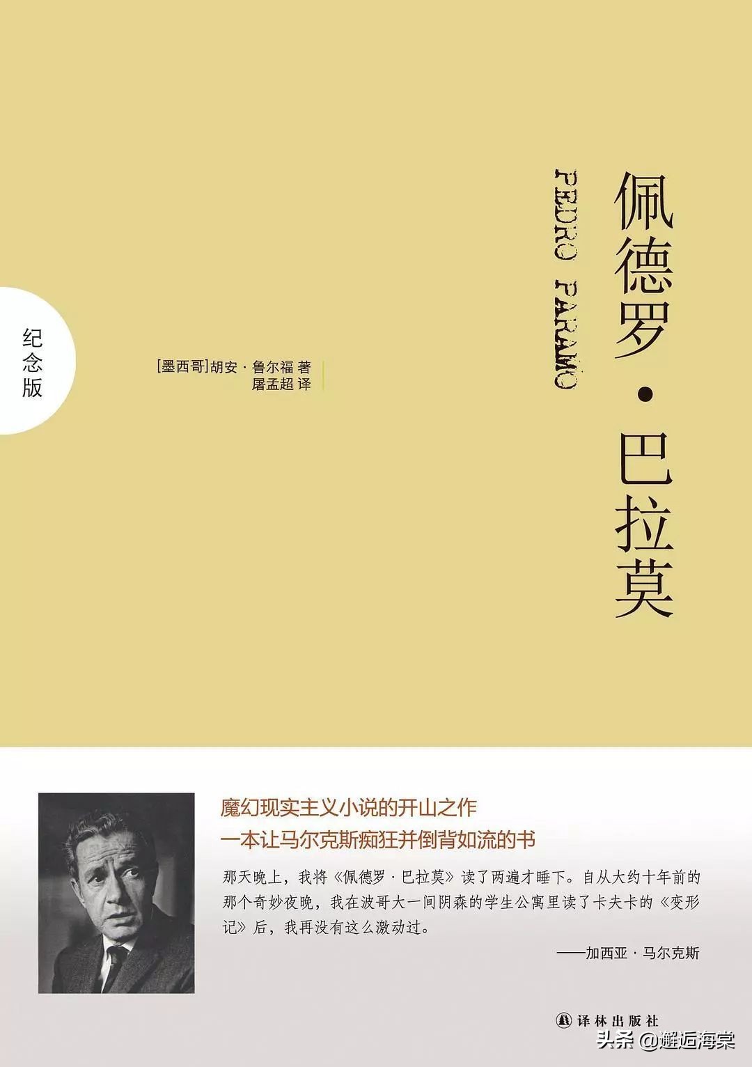 一个被诺奖忽略的文学大师，关于PederoParamo佩德罗.巴拉莫