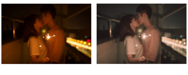 夜景人像图怎么调色比较高级,青蓝色调色夜景人像