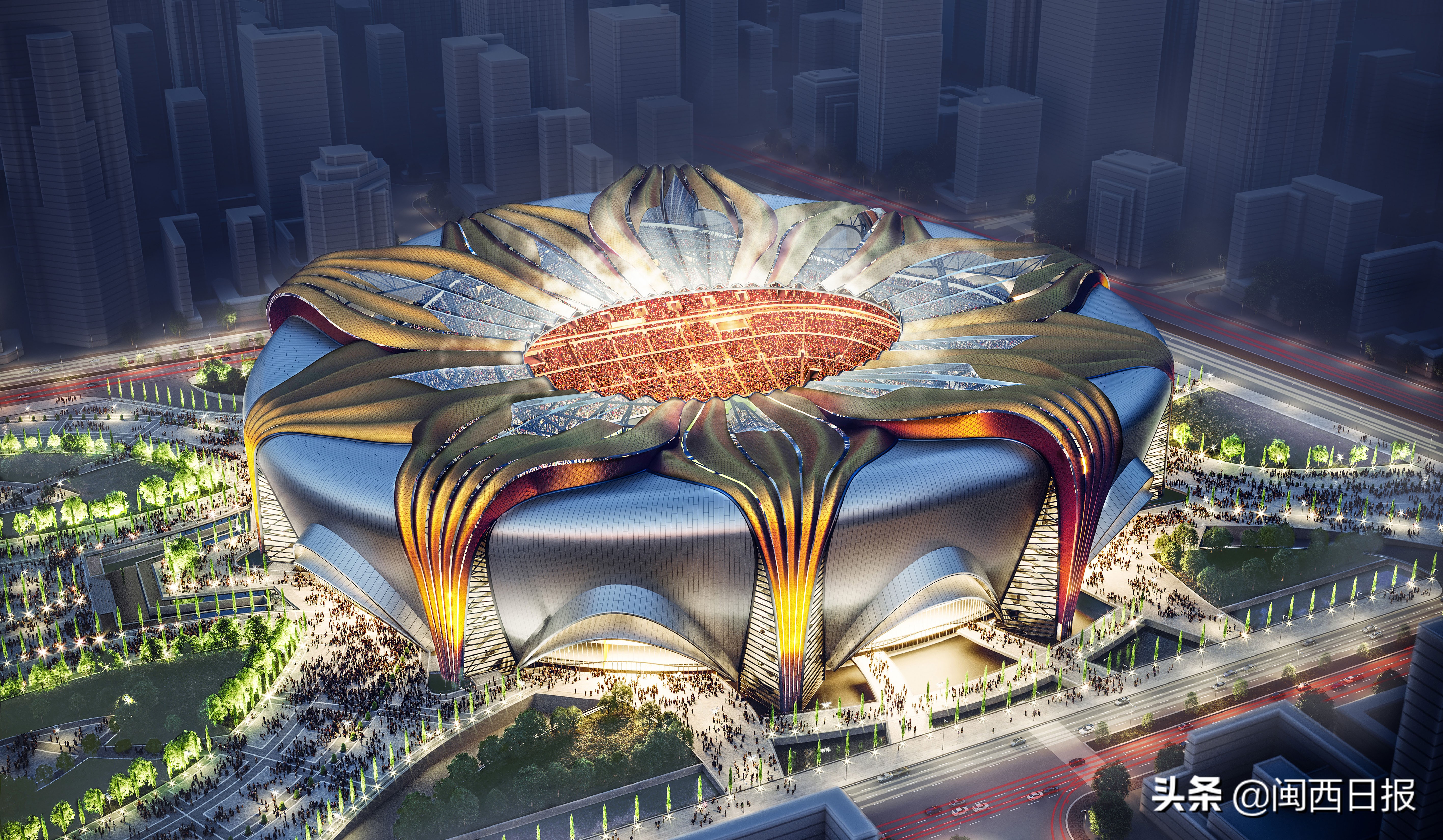 广州恒大新足球场效果图,广州恒大足球场修改后效果图