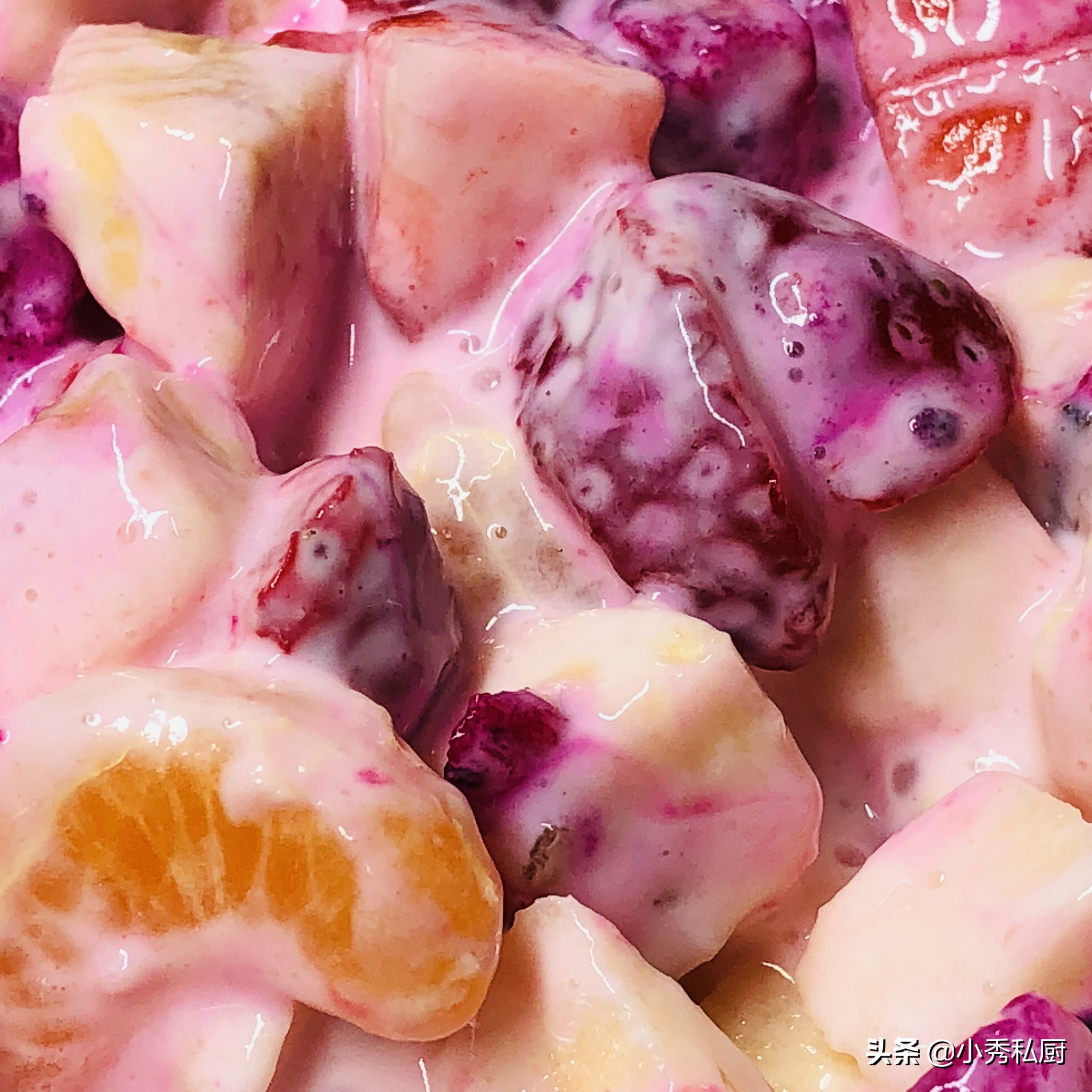 自制酸奶水果捞减肥,牧场能量酸奶水果捞用的什么酸奶