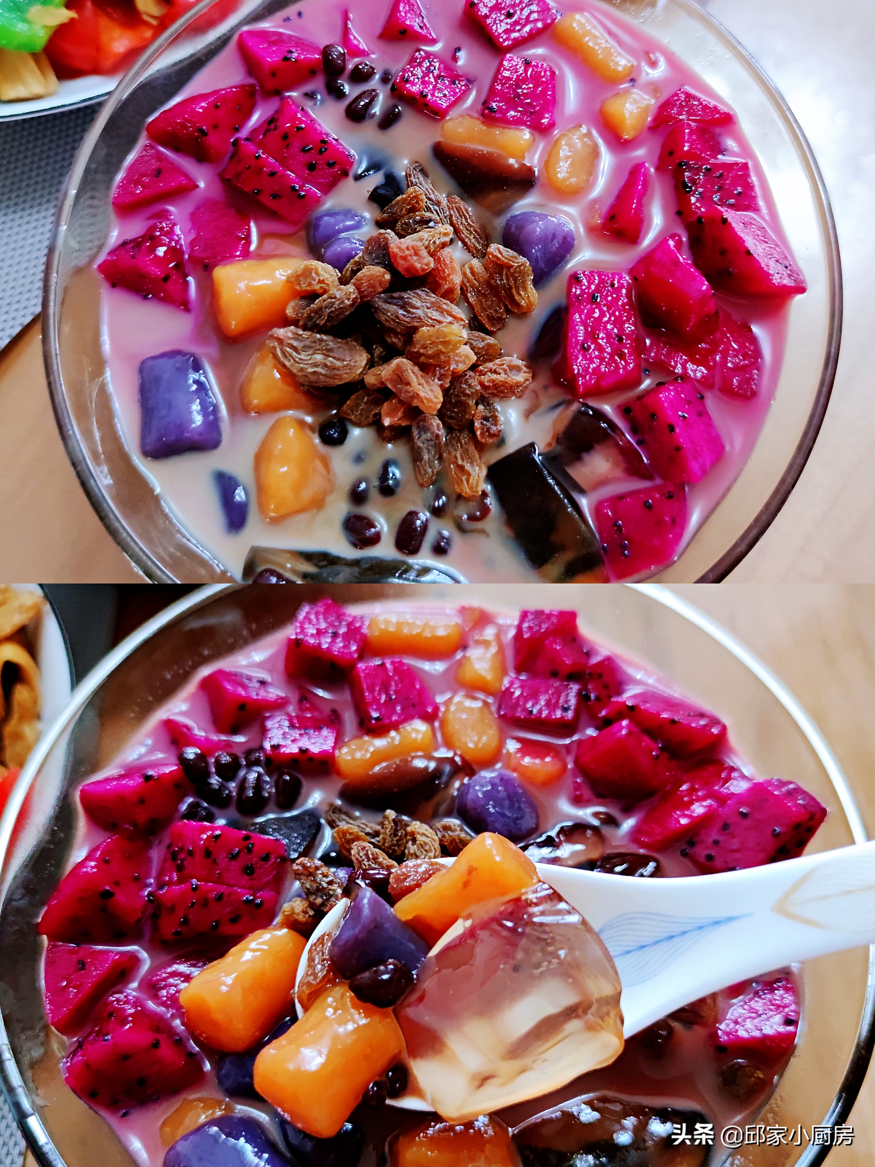 普通家庭晚餐，厨房劳碌一小时，四个家常菜，还有孩子喜欢的冰粉