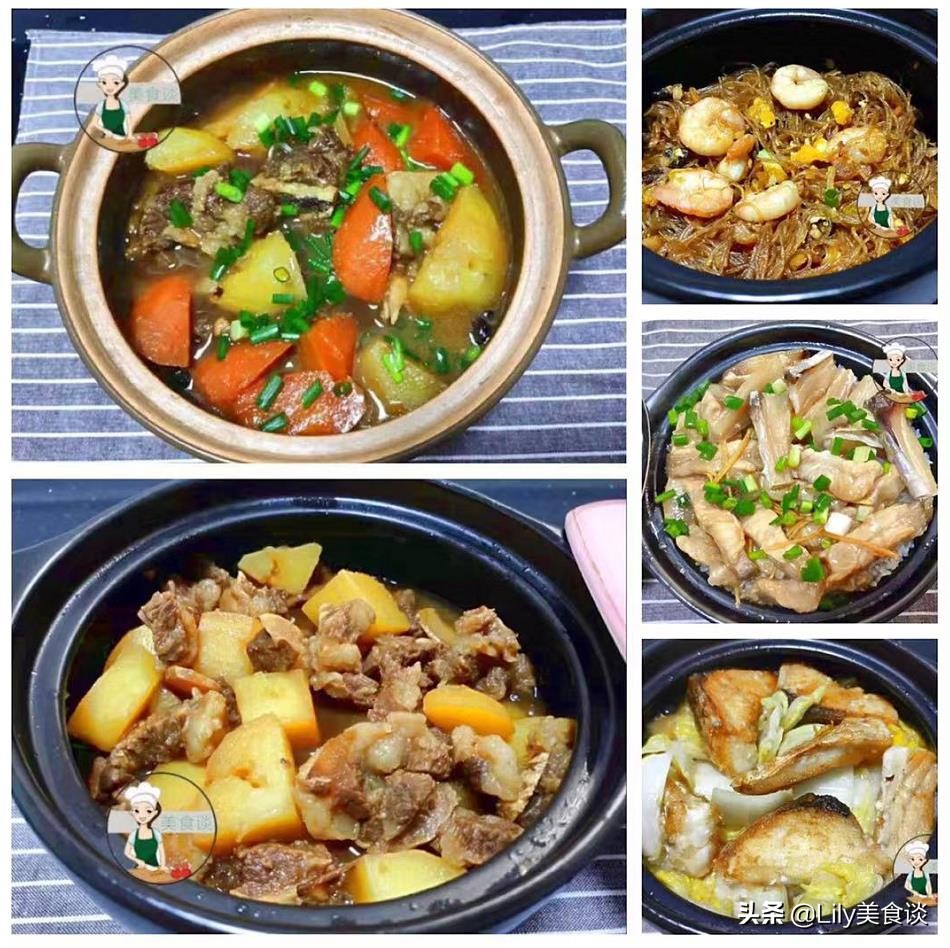 冬天最适合吃砂锅菜,家常菜100道开胃砂锅菜