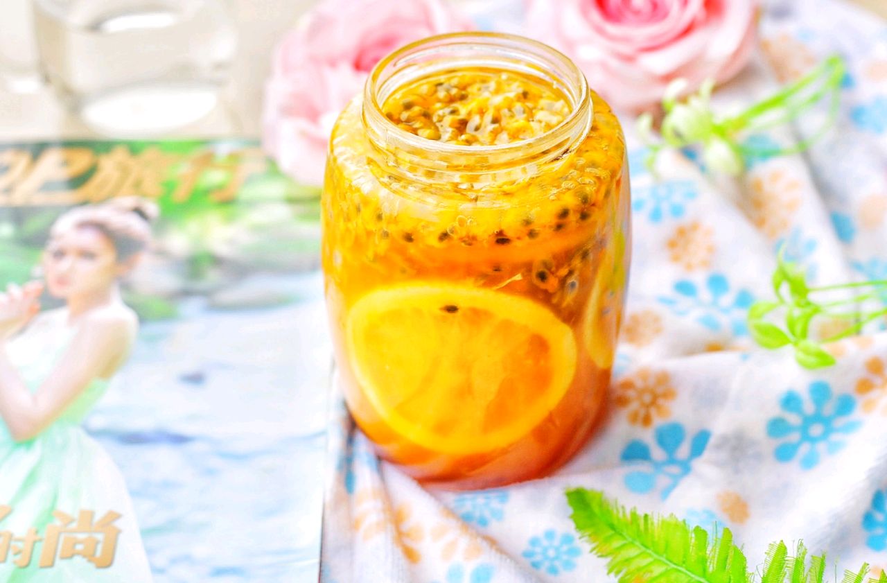 自制百香果柠檬蜂蜜水教程,如何自己在家做百香果柠檬蜂蜜水