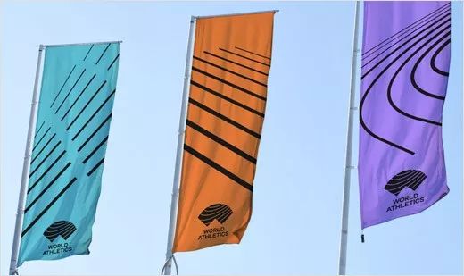 国际田联周年海报的c位,国际田联会徽