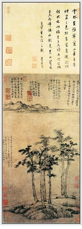 元代画家倪瓒绘画特点,元代倪瓒的代表画作