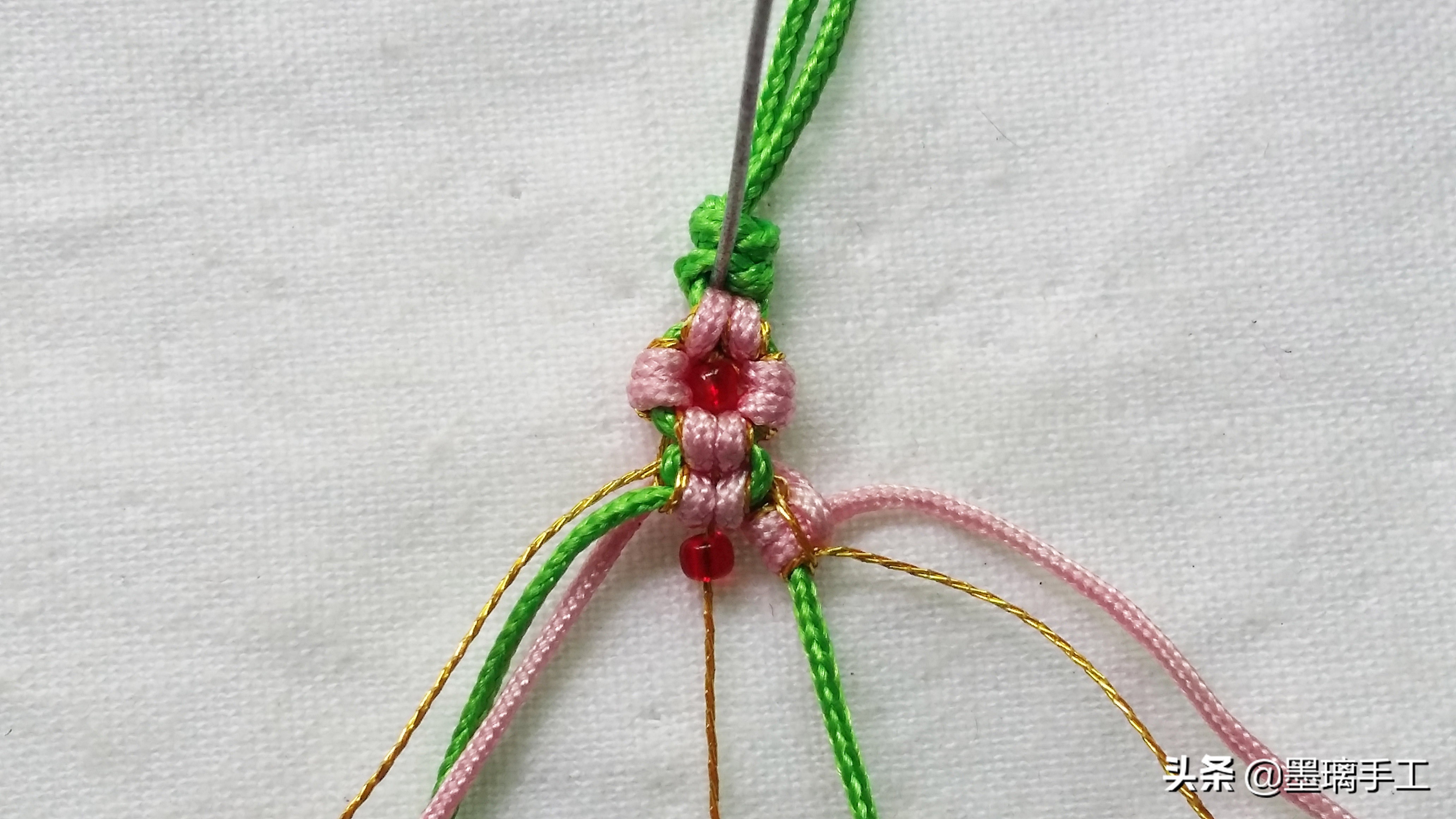桃花结手机绳编织教程,手工编织情丝结视频教程