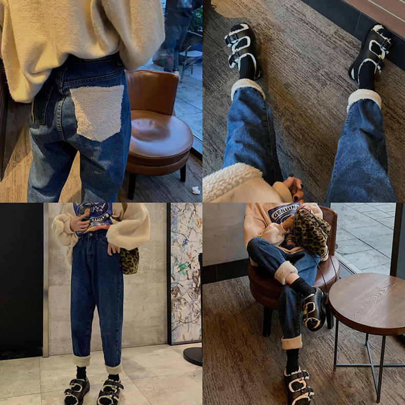 收腰羽绒服搭配小脚裤是什么风格,女士冬天加绒收腰小脚裤紧身