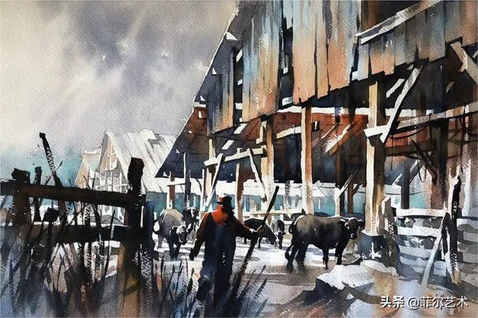 水彩意境图片欣赏,水彩颜色丰富