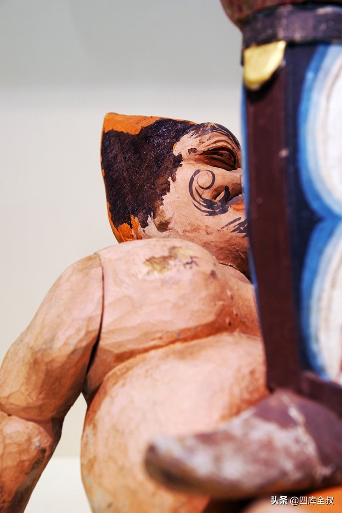 汉代彩绘俑一级文物图片高清,古代文物绘画线描三彩俑