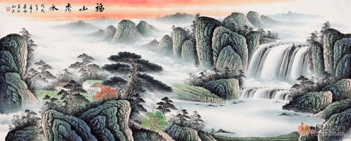 河山绣锦山水画贴在院内风水怎样,家里挂什么山水画最好
