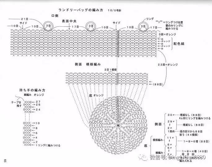 用一个塑料袋做包包,钩编包包的花样图解