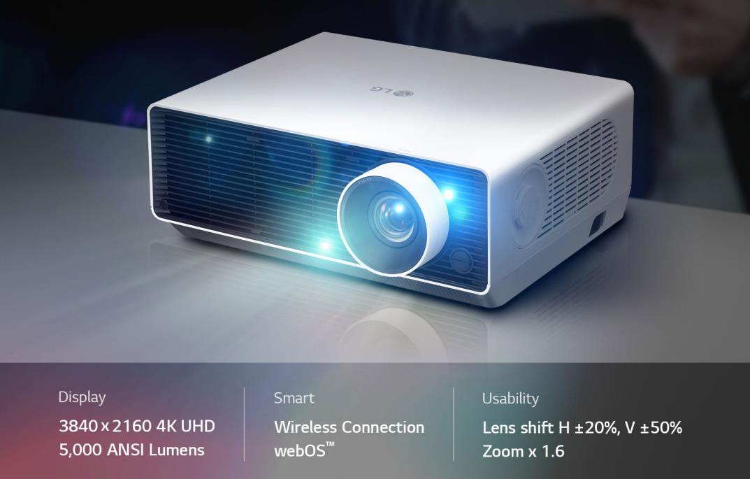 lg智能bu50高亮4k激光投影机,6500流明激光投影机