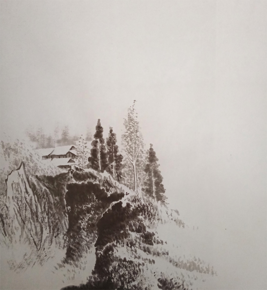 雪的画法10分钟学会画雪景,水彩画雪景的画法步骤