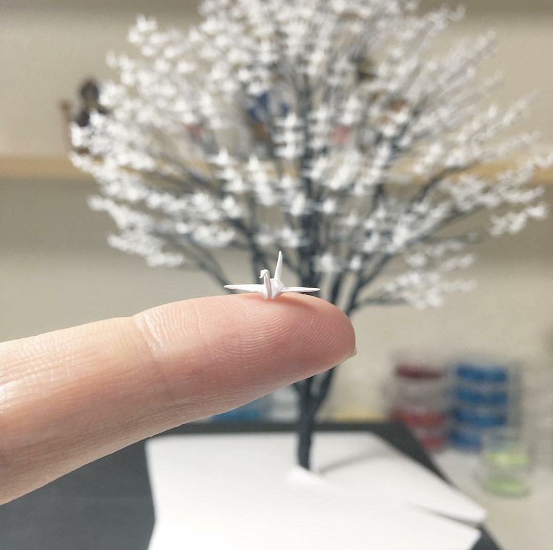 杭州95后小伙折纸山海经千纸鹤,日本折千纸鹤的纸