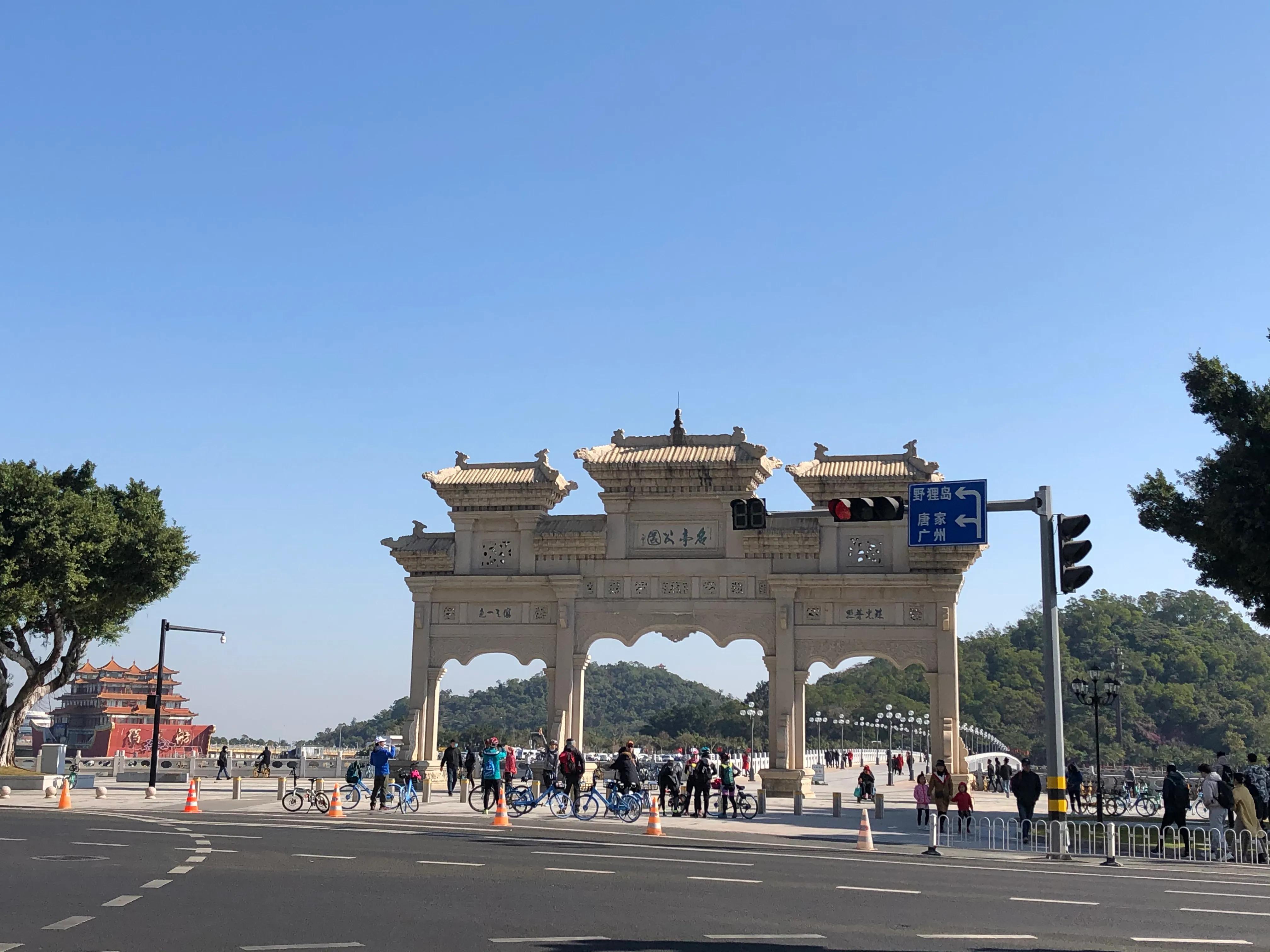 夜游珠海野狸岛风景,春节珠海野狸岛旅游