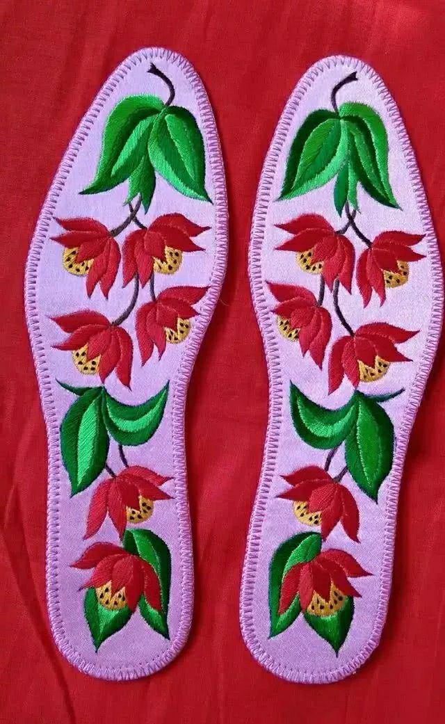八瓣花鞋垫图案怎么绣,绣鞋垫花样图案大全