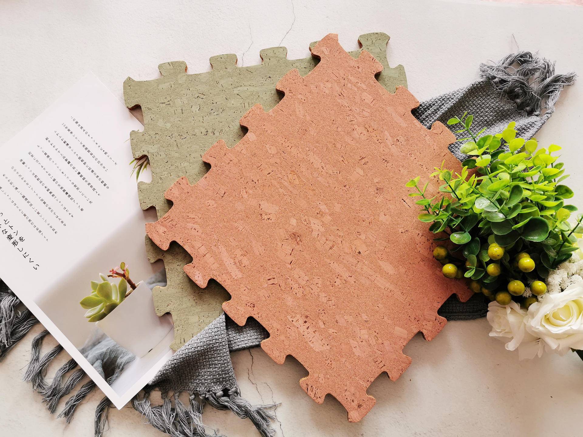 橡儿天然软木拼接地垫，装点你的家居风格