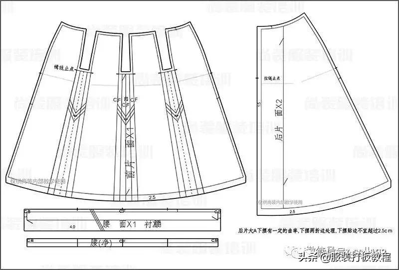 工字褶裙汉服怎样裁剪,工字褶半身裙的裁剪教程