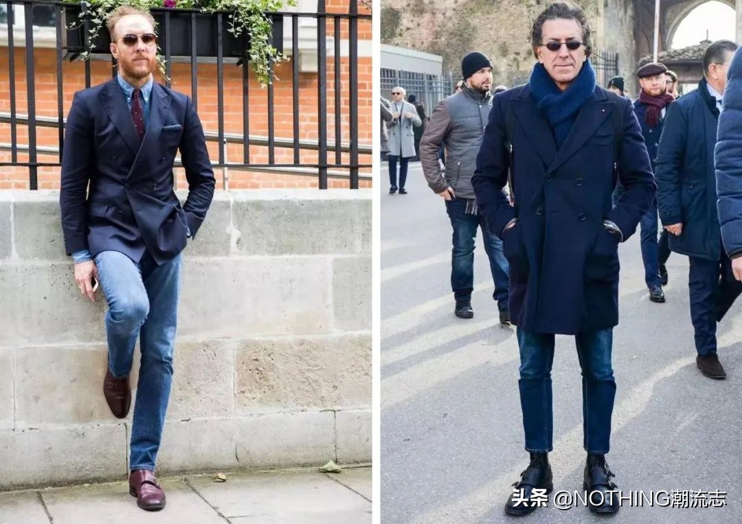 男人穿白色牛仔裤配什么鞋子好看,男士穿呢子大衣牛仔裤配什么鞋子