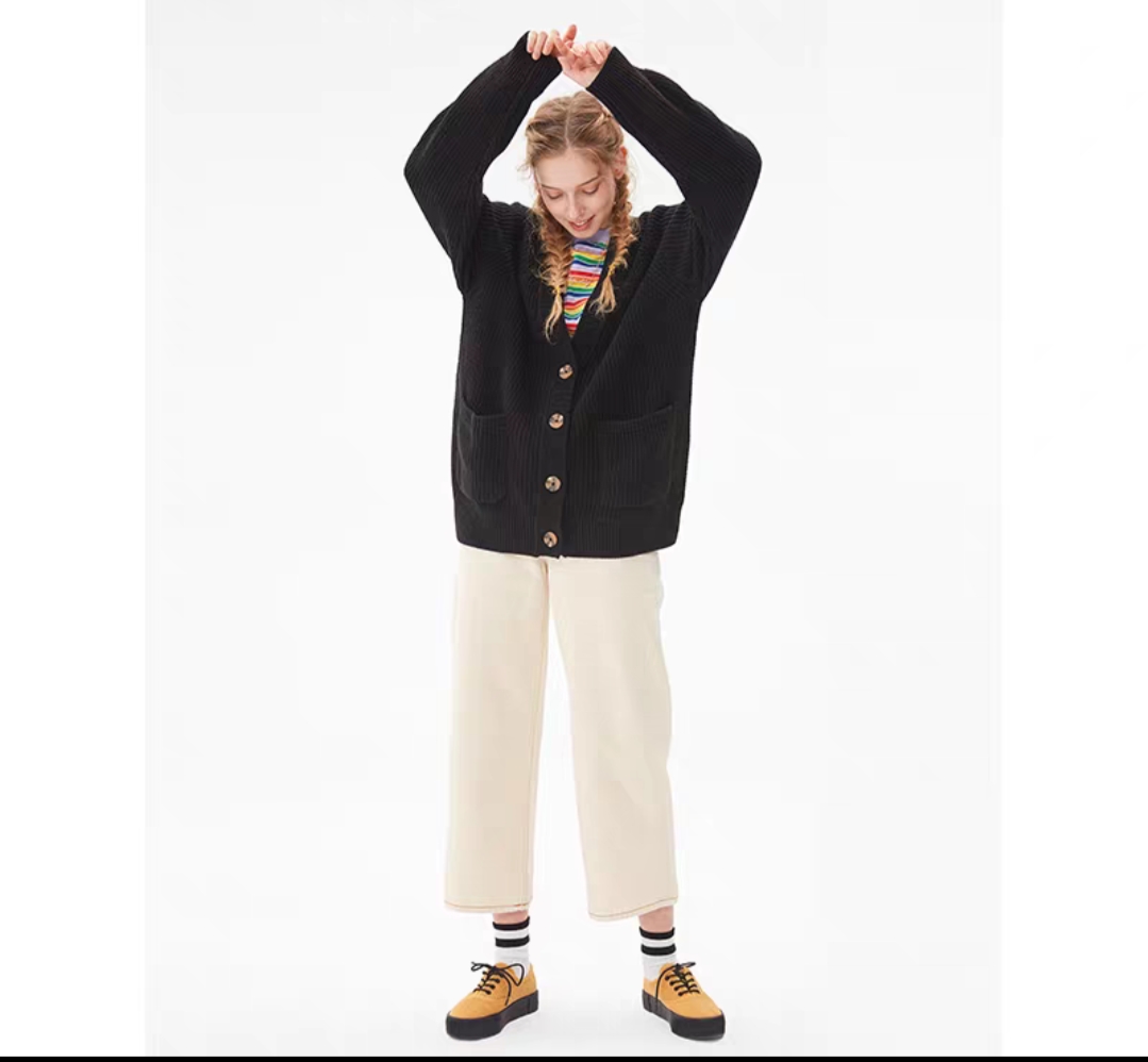 jennie穿搭短衬衫阔腿裤,jennie穿搭大衣灰毛衣