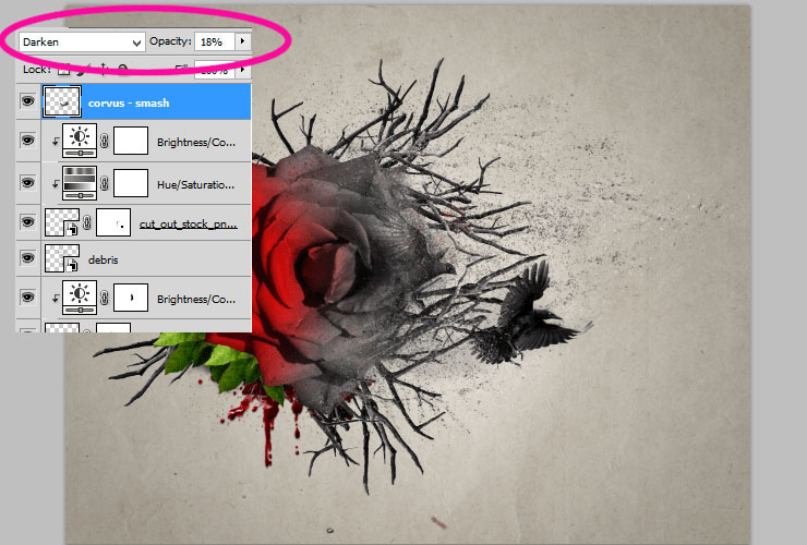 ps如何换花朵教程图解,ps怎么画枯萎的玫瑰
