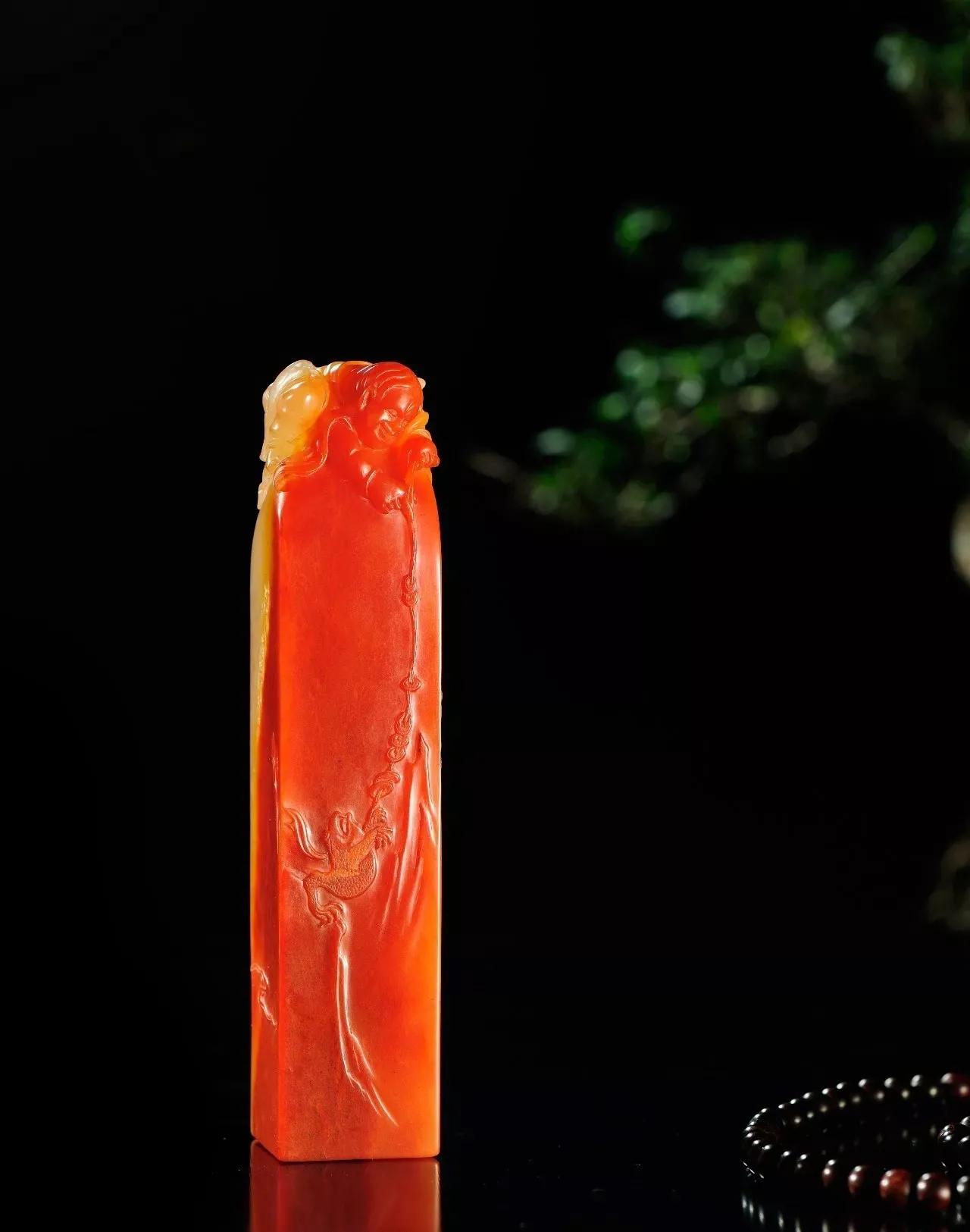 神品艾叶绿是一级文物吗,神品寿山艾叶绿老印章的拍卖实录