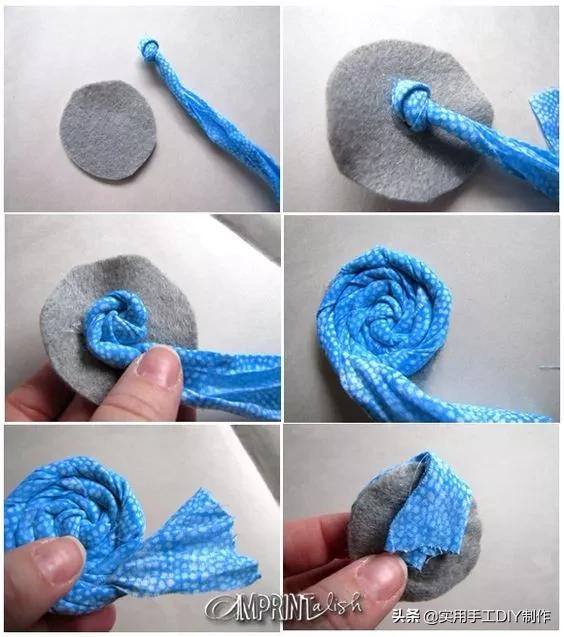 布艺玫瑰花的作品,花朵布艺作品