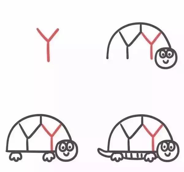 26个字母简笔画简单又好,26个英文字母简笔画大小写