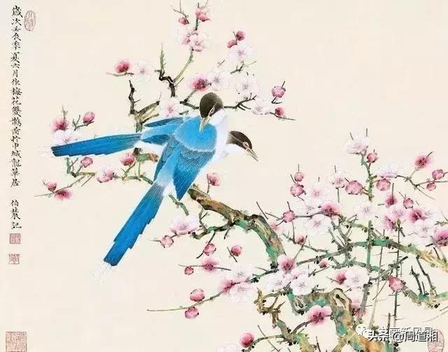 刘伯农花鸟画,刘继农国画欣赏