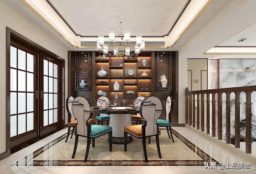 新中式复式沙发背景墙极简高级感,挑高意式极简沙发背景墙高级感