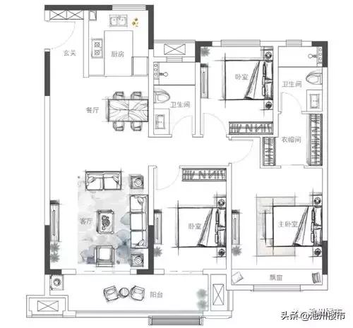 池州中梁印江南沙盘,池州中梁印江南样板区