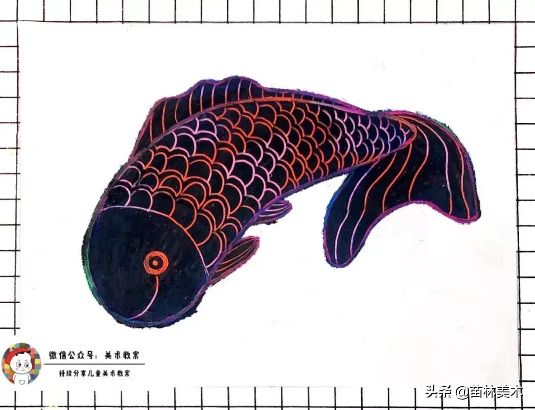 「重彩油画棒课程」七彩魔法鱼