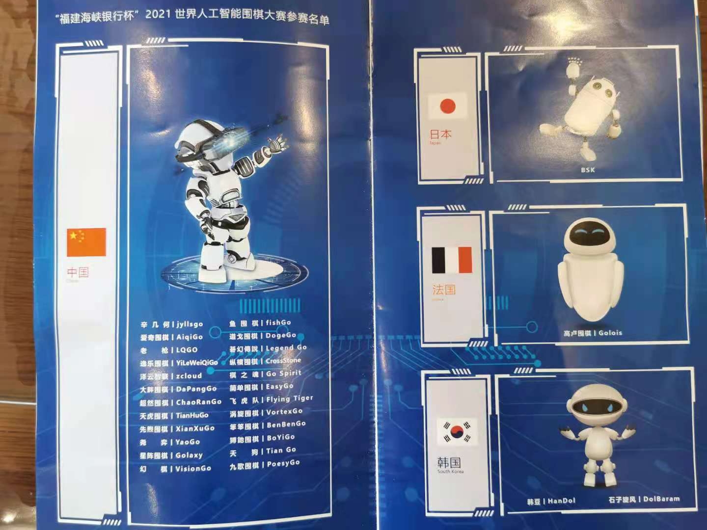 海峡银行杯围棋,海峡银行杯参赛队