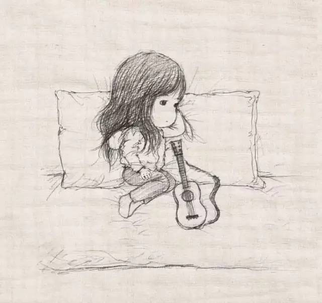 一位爸爸画的一幅画,一位父亲给女儿的画