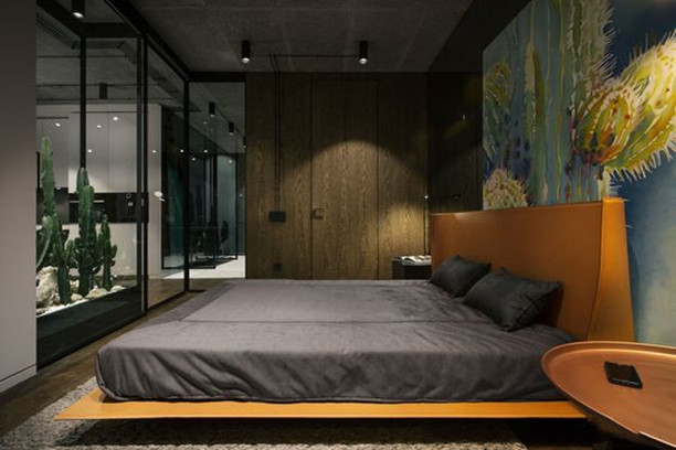 电视背景墙做房间隔断最新款,卧室和客厅之间用玻璃隔断