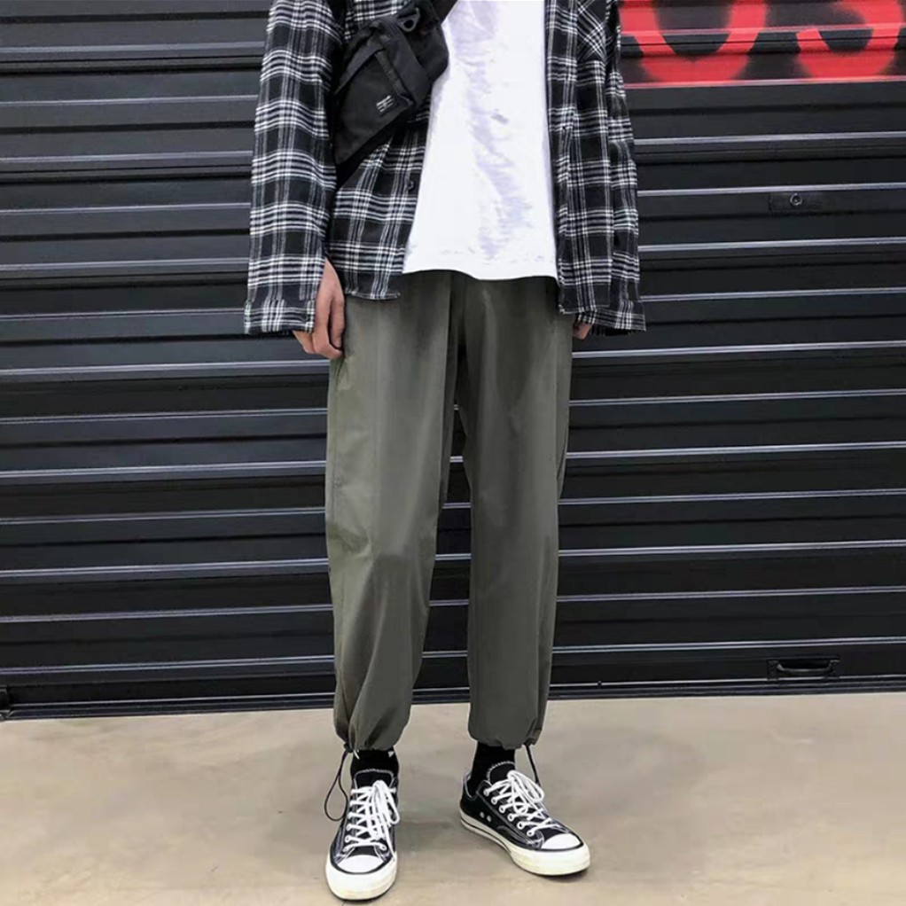 正确的男生束脚裤穿搭,宽松束脚裤怎么搭配男夏季