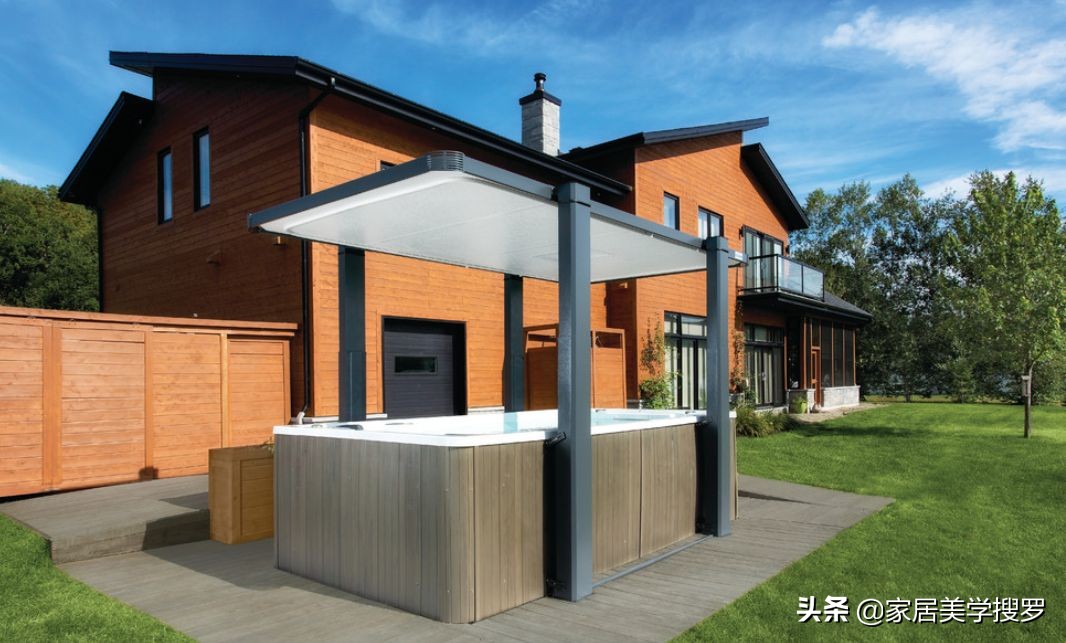 下沉式户外浴缸,户外浴缸布置