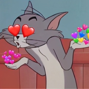 爱心表情拼成一个心形,爱心有个蝴蝶结的表情