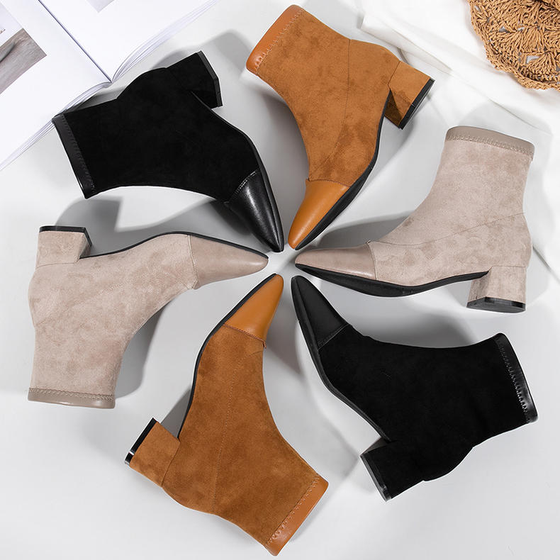 今年流行款女士短靴尖头,流行穿短靴优雅时尚美得更出众