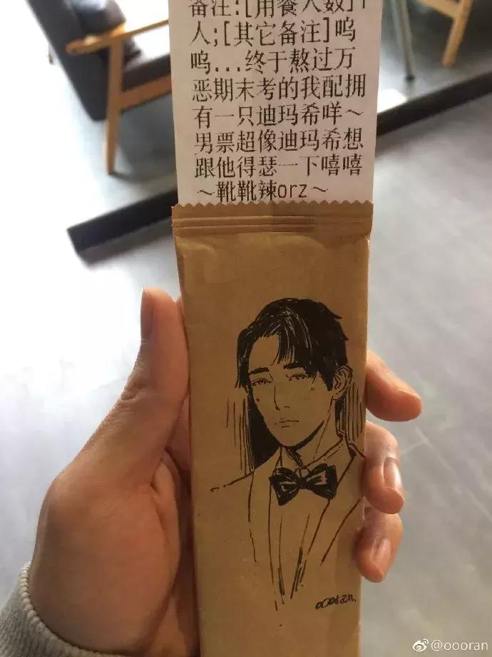 外卖小哥无所不能画画,外卖小哥手绘火了