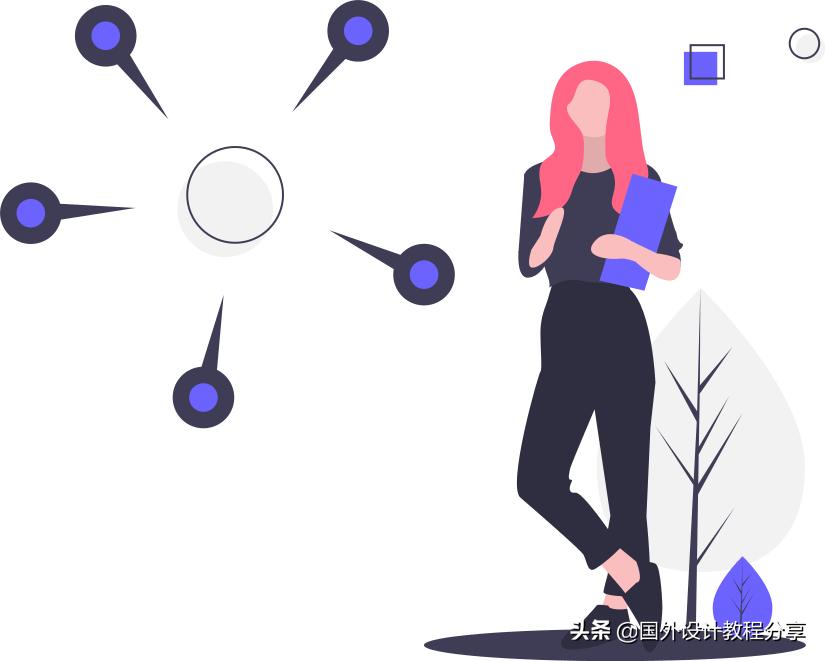 扁平矢量插画色彩教程,扁平矢量家具插画