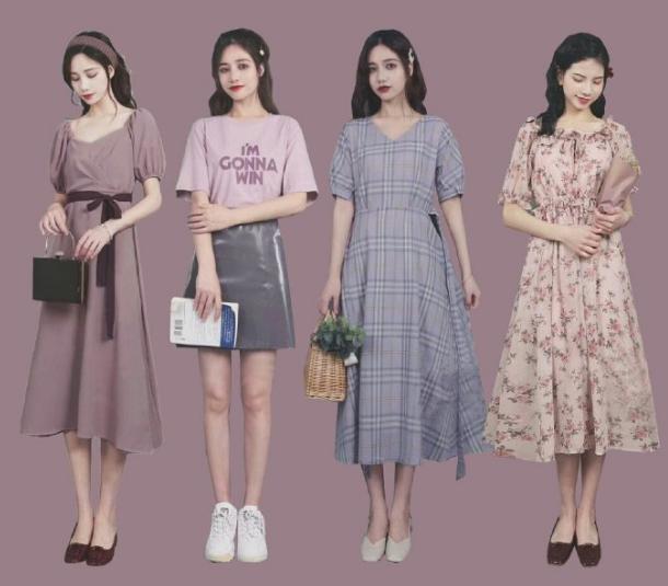 蓝色连衣裙扎着马尾辫,扎马尾辫穿什么裙子好看